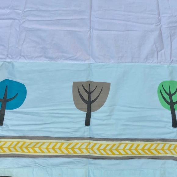 Land of Nod elephant crib comforter and bed skirt & pillow - Picture 2 of 3